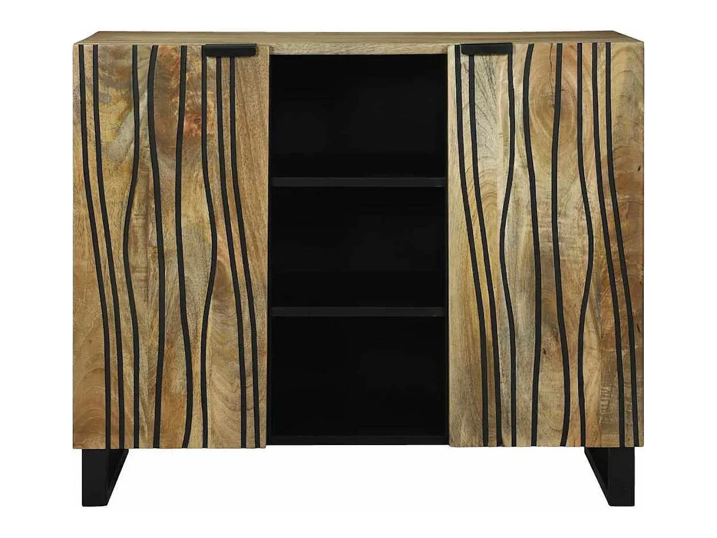 Aparador Marrón 90 x 33 x 75 cm madera maciza de mango