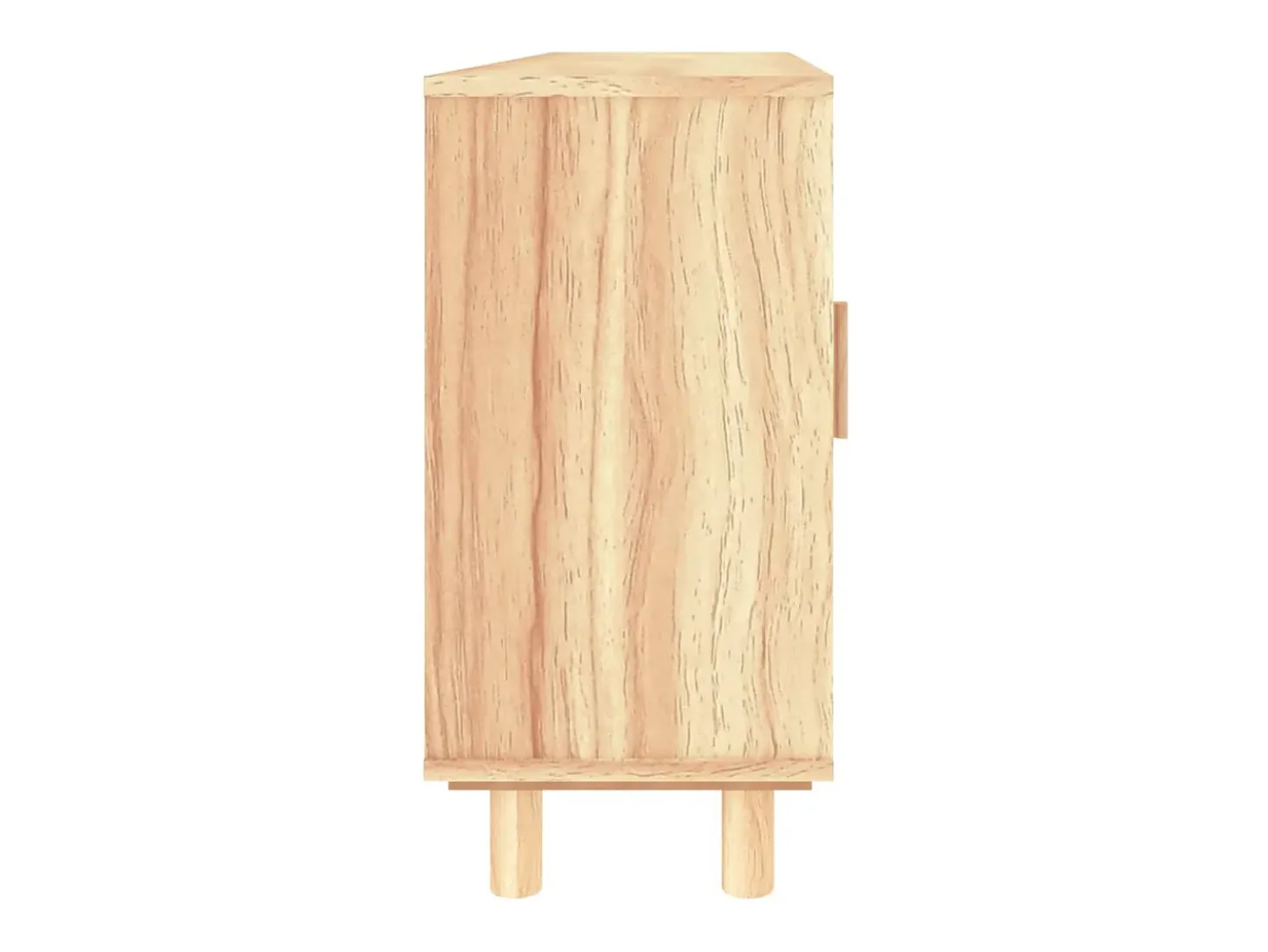 Aparador marrón madera pino maciza y ratán natural 105x30x60 cm
