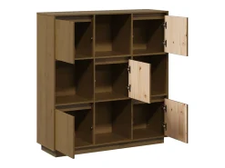 Aparador marrón miel 110,5x35x117 cm Madera maciza de pino