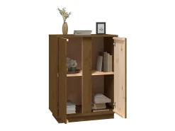 Aparador Marrón Miel 60x35x80 cm Madera Maciza de Pino