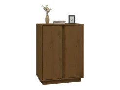 Aparador Marrón Miel 60x35x80 cm Madera Maciza de Pino