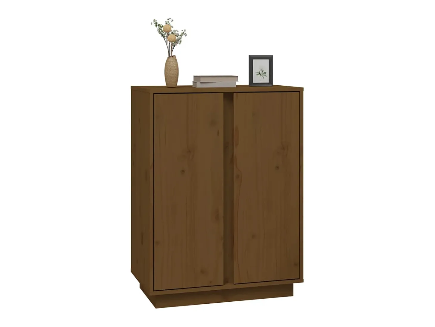 Aparador Marrón Miel 60x35x80 cm Madera Maciza de Pino