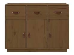Aparador Marrón Miel 100x40x75 cm Madera Maciza de Pino