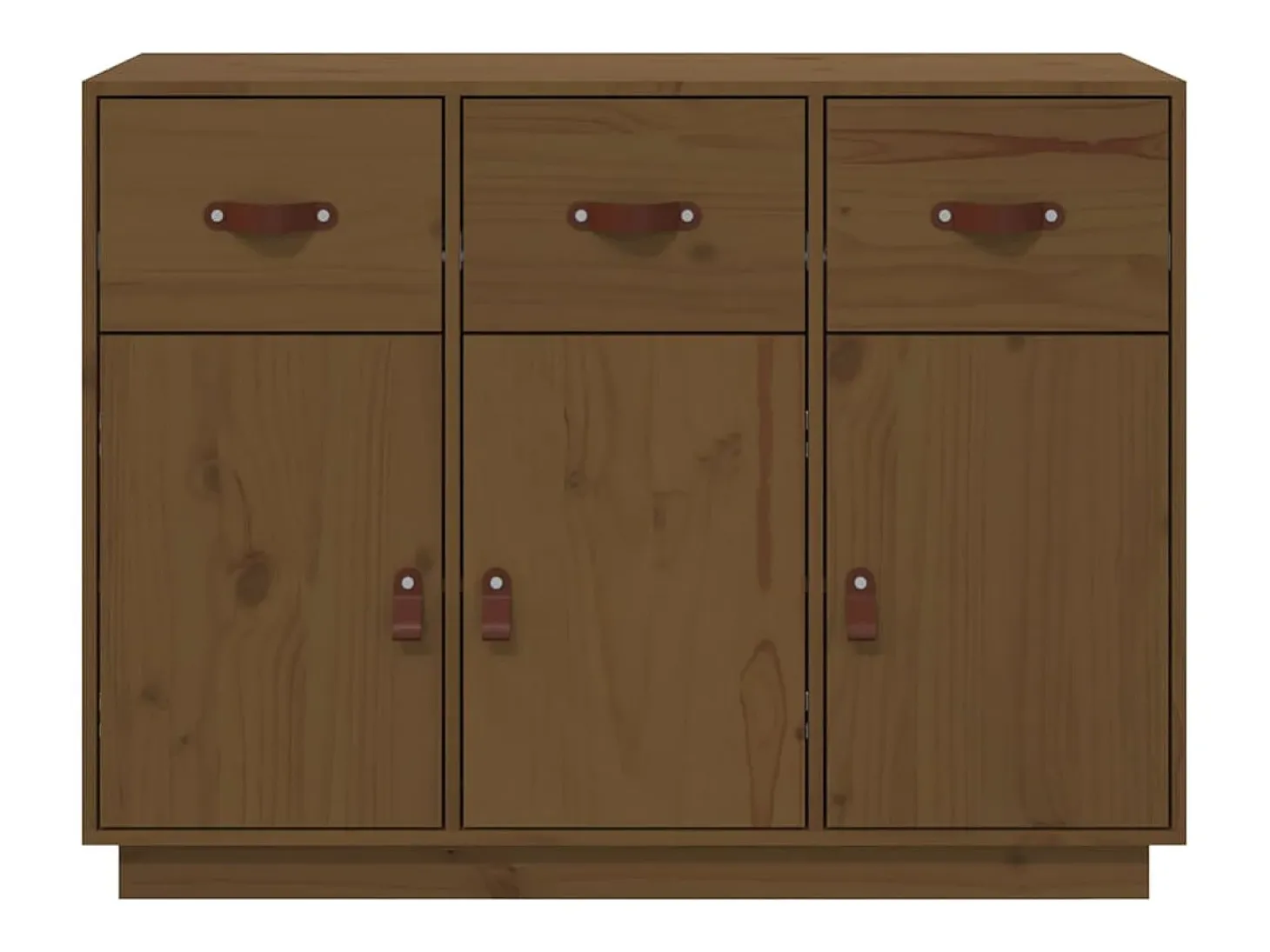 Aparador Marrón Miel 100x40x75 cm Madera Maciza de Pino