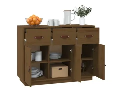 Aparador Marrón Miel 100x40x75 cm Madera Maciza de Pino