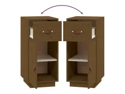 Aparador Marrón Miel 34x40x75 cm Madera Maciza de Pino