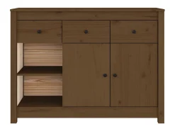 Aparador Marrón Miel 100x35x74 cm Madera Maciza de Pino