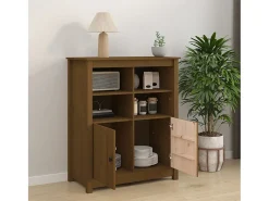 Aparador Marrón Miel 83x41,5x100 cm Madera Maciza de Pino