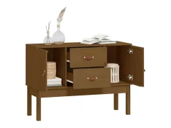 Aparador Marrón miel 110x40x78 cm Madera maciza de pino