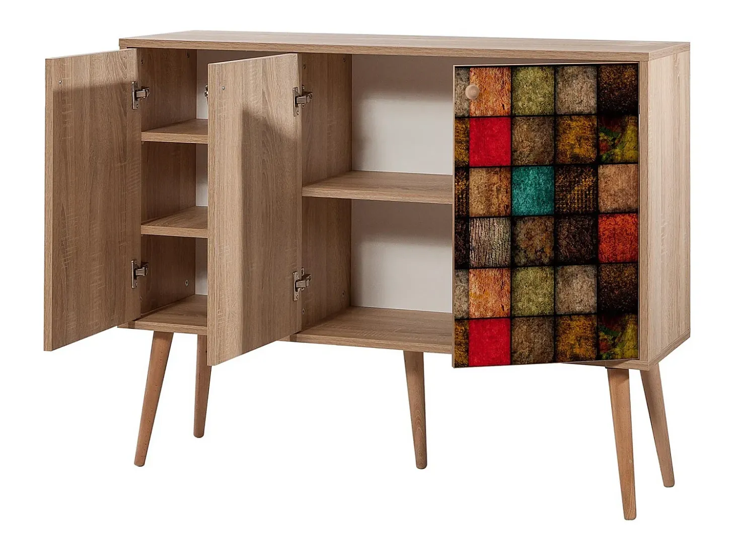 Aparador MEGA-723 sonoma color roble 120x36x90 cm