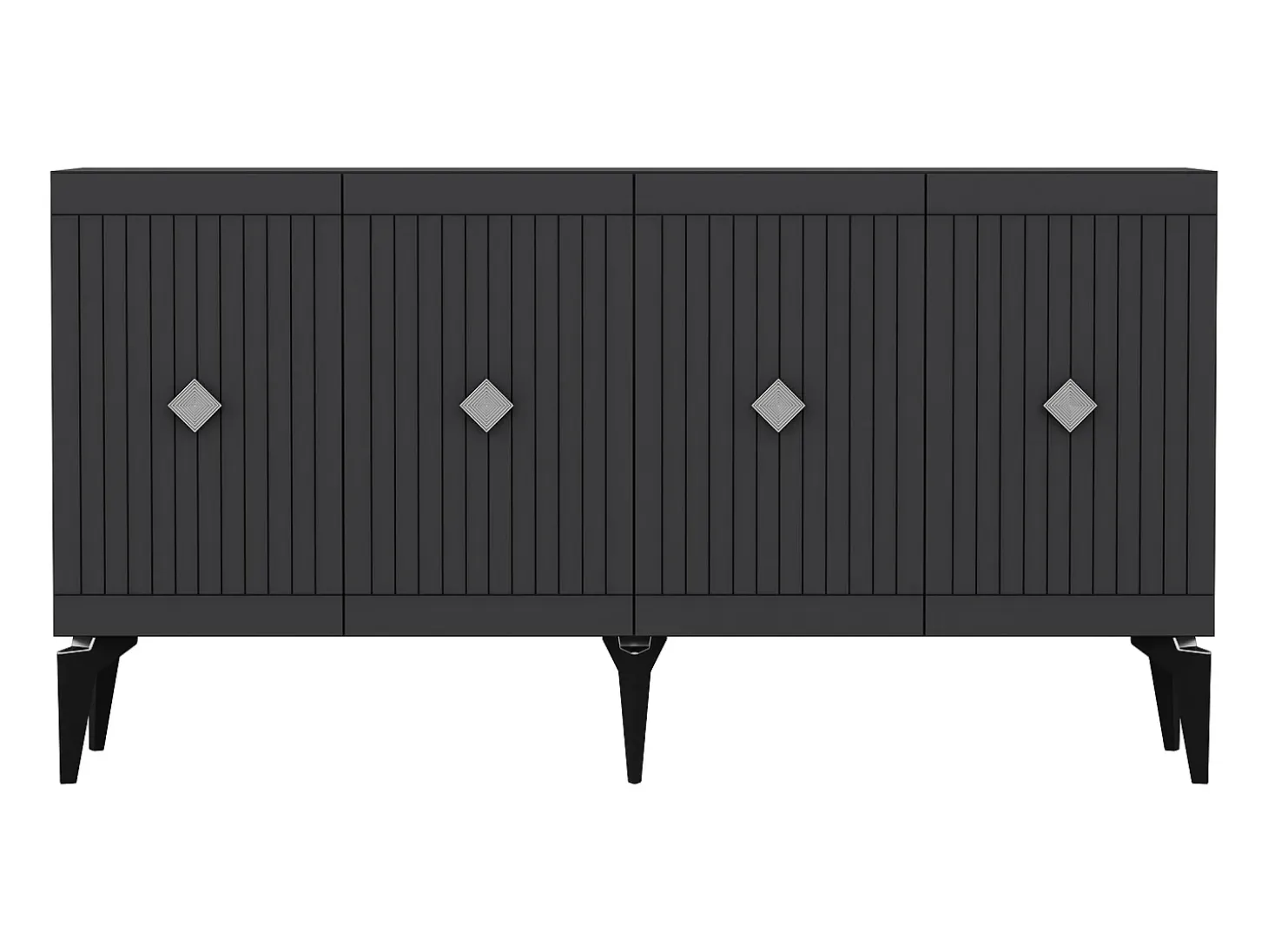 Aparador Midas Antracita Plata 150x40x79 cm