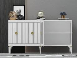 Aparador Midas Blanco dorado150x40x79 cm