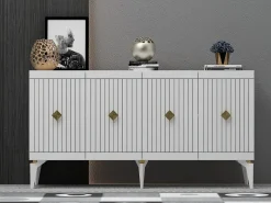 Aparador Midas Blanco dorado150x40x79 cm