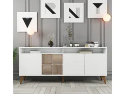 Aparador Milan blanco 180x35x78.6 cm