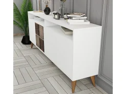 Aparador Milan blanco 180x35x78.6 cm