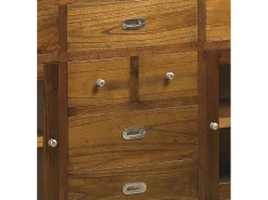 Aparador Mindy madera maciza 2 puertas 7 cajones Sotchy 160 cm