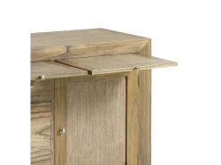 Aparador Mindy madera maciza natural 2 puertas 4 cajones Mazari 160 cm
