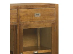 Aparador Mindy madera maciza 3 puertas 6 cajones Orka 160 cm