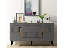 Aparador Moda Antracita dorado150x40x79 cm