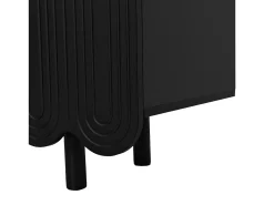 Aparador moderno - 4 puertas en forma de U con estantes - Negro