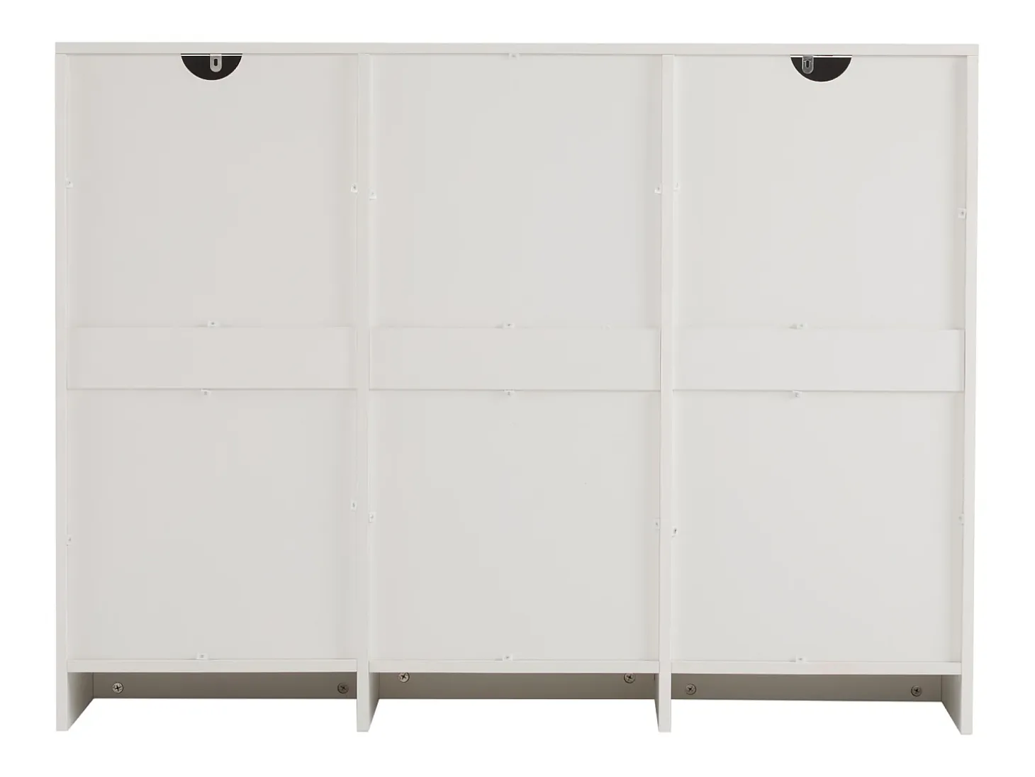 Aparador moderno - 2 puertas y 3 cajones - con estantes ajustables - Blanco