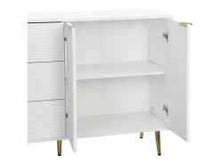 Aparador moderno - 2 puertas y 3 cajones - Blanco