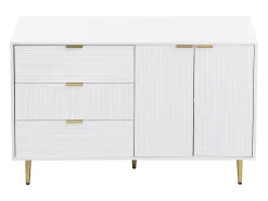Aparador moderno - 2 puertas y 3 cajones - Blanco