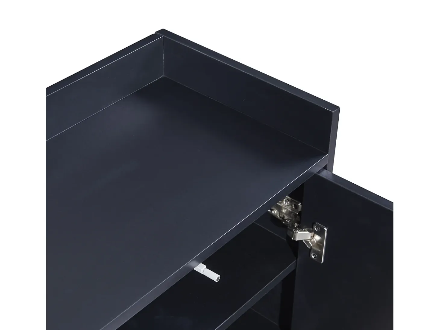Aparador Moderno 120 x 30 x 80 cm - Aparador Estilo Minimalista con 4 Puertas para Comedor, Salón, Cocina - Negro