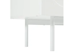 Aparador moderno con estantes ajustables - puertas con diseño de arco - MDF - Blanco