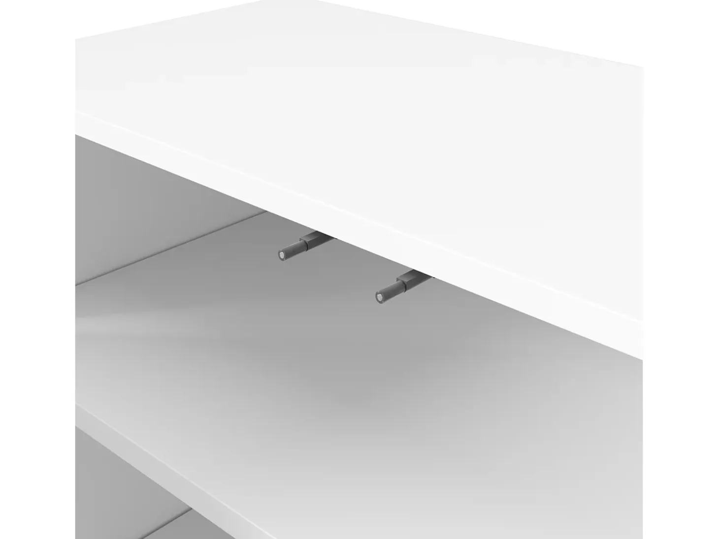 Aparador moderno de madera con puertas onduladas – 120x35x80 cm – para salón, recibidor y comedor, blanco