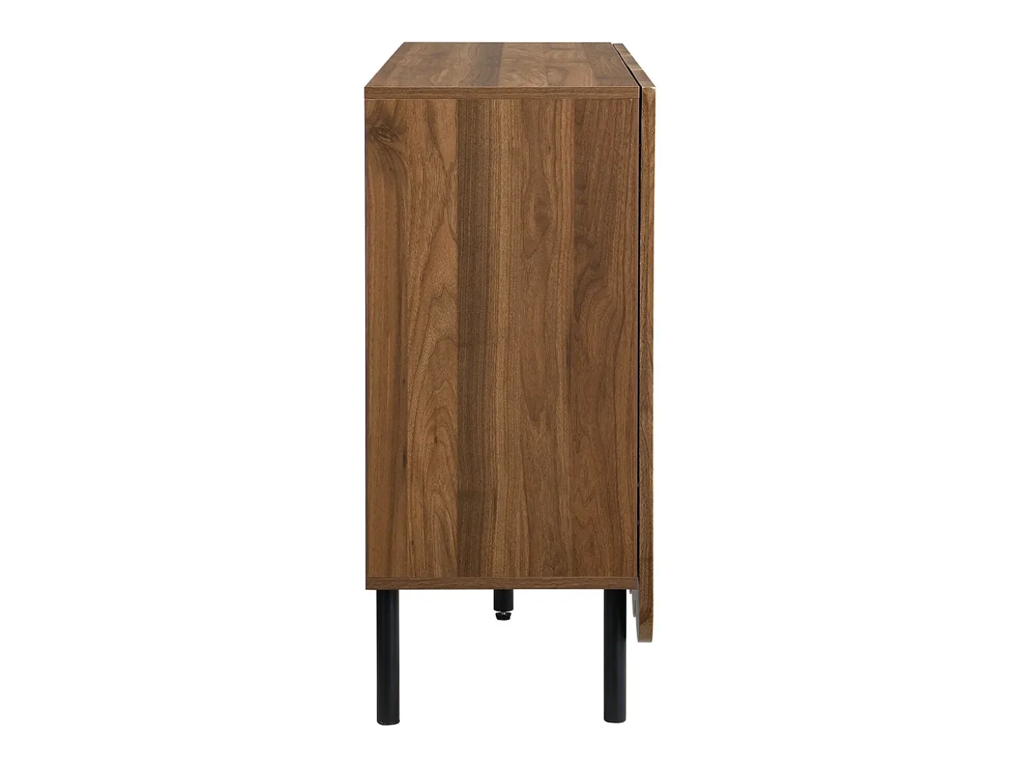 Aparador moderno de madera con puertas onduladas – 120x35x80 cm – para salón, recibidor y comedor