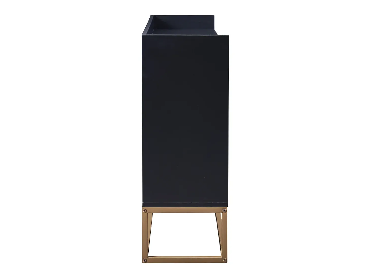 Aparador moderno 120x30 cm, cómoda con puertas, mueble de almacenaje, aparador sin tiradores, color negro