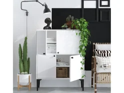 Aparador Moon blanco 90x35x115 cm