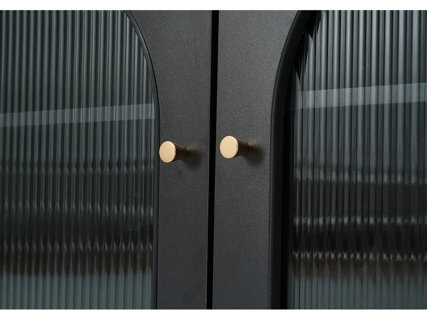 Aparador, Mueble bar giratorio y retráctil con LED - gran espacio de almacenamiento - estilo contemporáneo - Negro