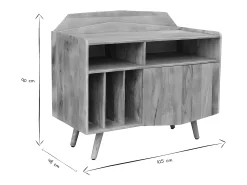 Aparador mueble de almacenaje vinilos en mango macizo MATAHARI