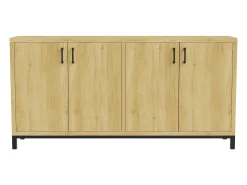 Aparador, mueble de cocina de 4 puertas, para entrada, salón, cocina, dormitorio, 160 x 35 x 80 cm