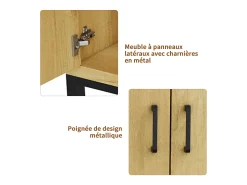 Aparador, mueble de cocina de 4 puertas, para entrada, salón, cocina, dormitorio, 160 x 35 x 80 cm