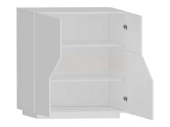 Aparador mueble salón 100 x 43 cm cocina 2 puertas blanco moderno Klain