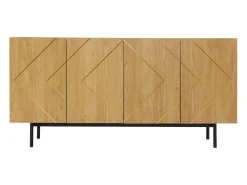 Aparador multifuncional de 4 puertas para salón, comedor y dormitorio 160x40x78cm