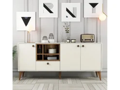 Aparador Napoli crema 180x35x81 cm