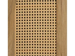 Aparador Natural - Aparador con 4 puertas de ratán y tiradores de metal - para comedor y salón