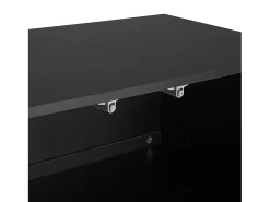 Aparador negro - Aparador con 4 puertas y estantes regulables en altura - para comedor y salón
