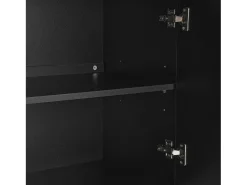 Aparador negro - Aparador con 4 puertas y estantes regulables en altura - para comedor y salón