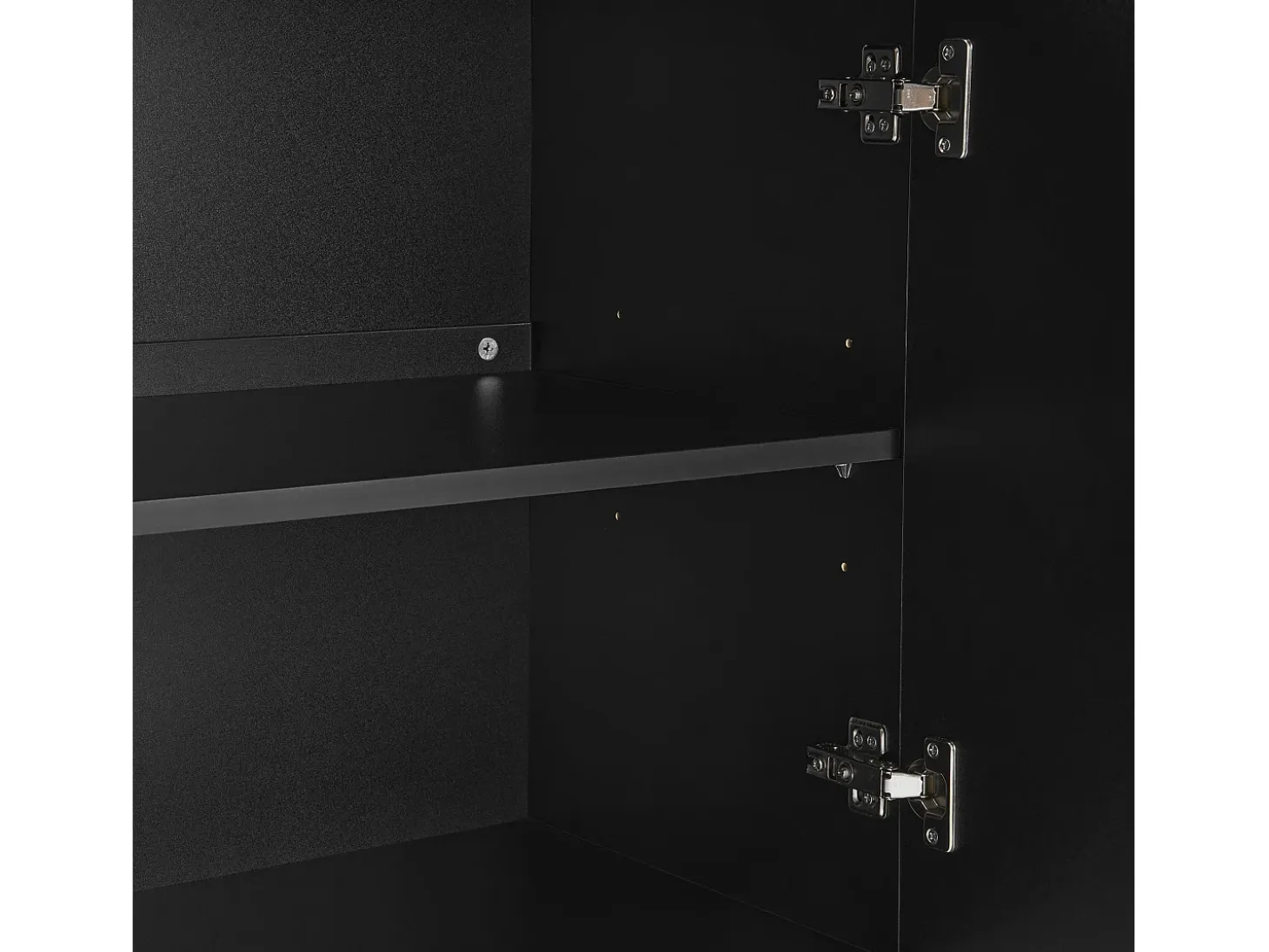 Aparador negro - Aparador con 4 puertas y estantes regulables en altura - para comedor y salón