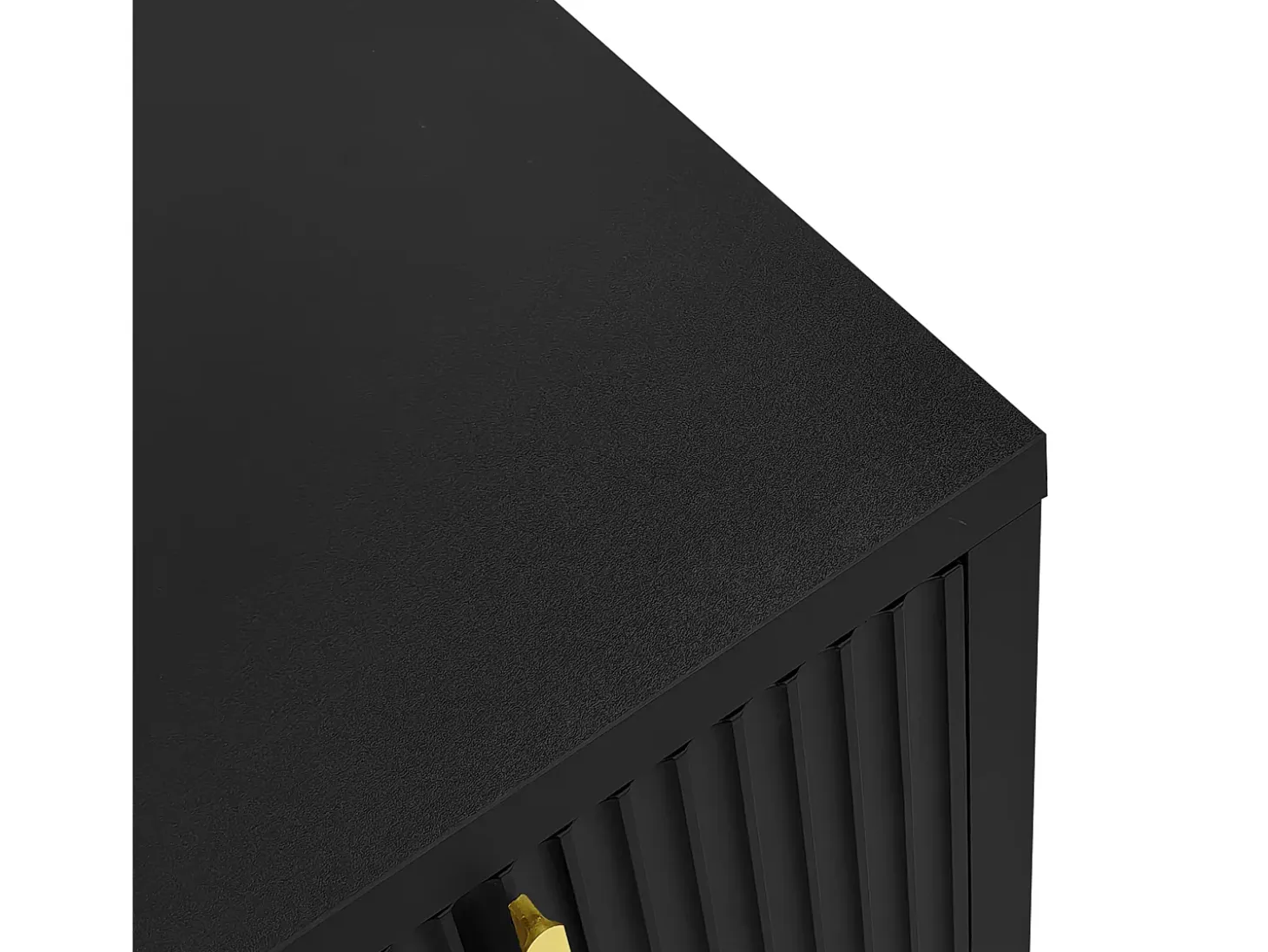 Aparador negro - Aparador de 4 puertas con estantes ajustables - para sala de estar y comedor