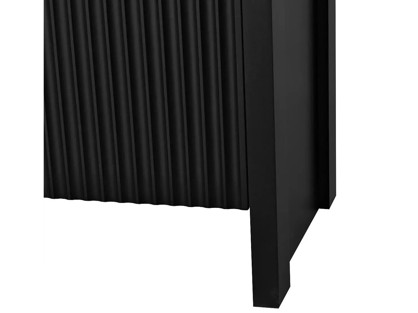 Aparador negro - Aparador de 4 puertas con estantes ajustables - para sala de estar y comedor