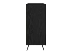 Aparador negro 90 x 34 x 80 cm Madera de ingeniería