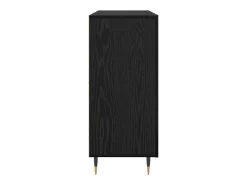 Aparador negro 90 x 34 x 80 cm Madera de ingeniería