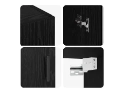 Aparador negro 69,5 x 34 x 90 cm Madera de ingeniería