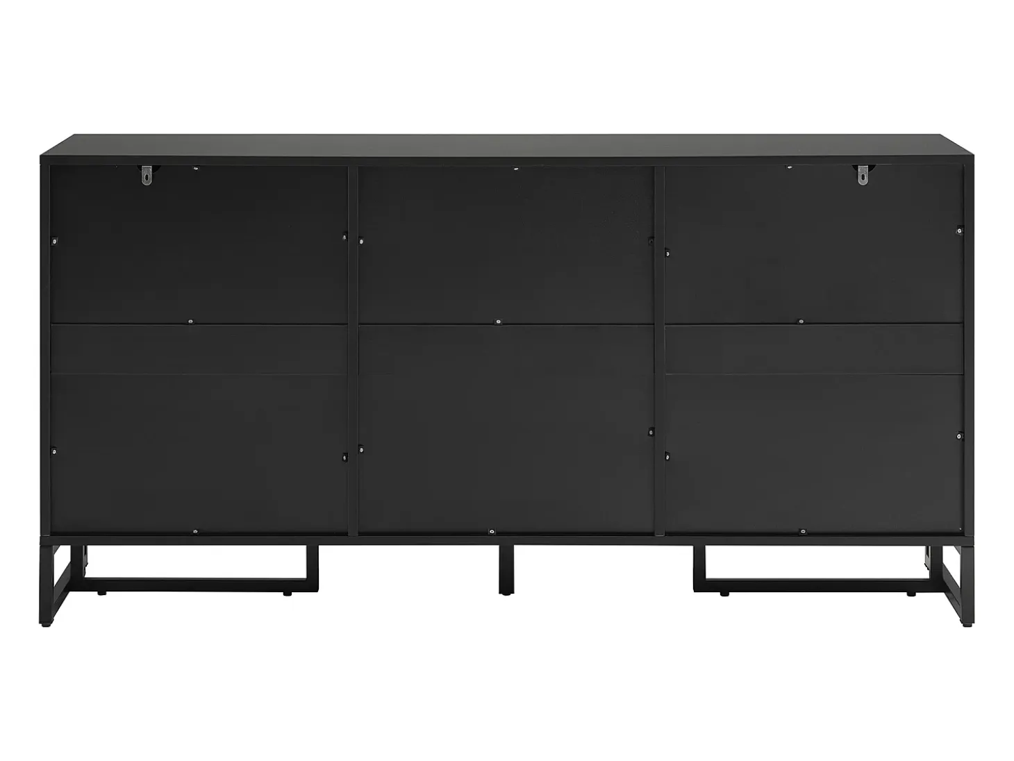 Aparador negro con 2 puertas y 3 cajones - Patrón Chevron